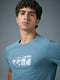 Men Printed Slim Fit Round Neck T-shirt with COTFLEX