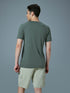 Men Printed Slim Fit Round Neck T-shirt with COTFLEX