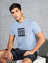 Men Printed Slim Fit Round Neck T-shirt with COTFLEX