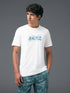 Men Printed Slim Fit Round Neck T-shirt with COTFLEX