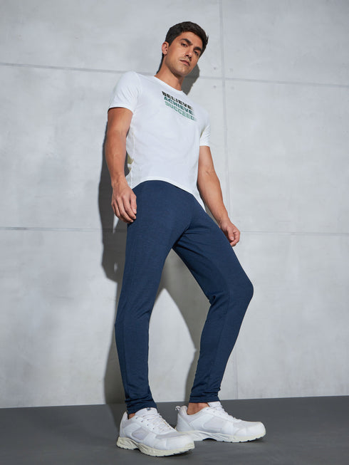 Men Printed Slim Fit Round Neck T-shirt with COTFLEX