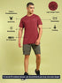 Men Solid Slim Fit Crew Neck T-shirt with DOUBLE COOL