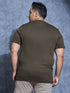 Men Plus Size Solid Slim Fit Crew Neck T-shirt with DOUBLE COOL