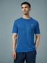 Men Solid Slim Fit Crew Neck T-shirt with DOUBLE COOL