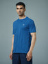 Men Solid Slim Fit Crew Neck T-shirt with DOUBLE COOL
