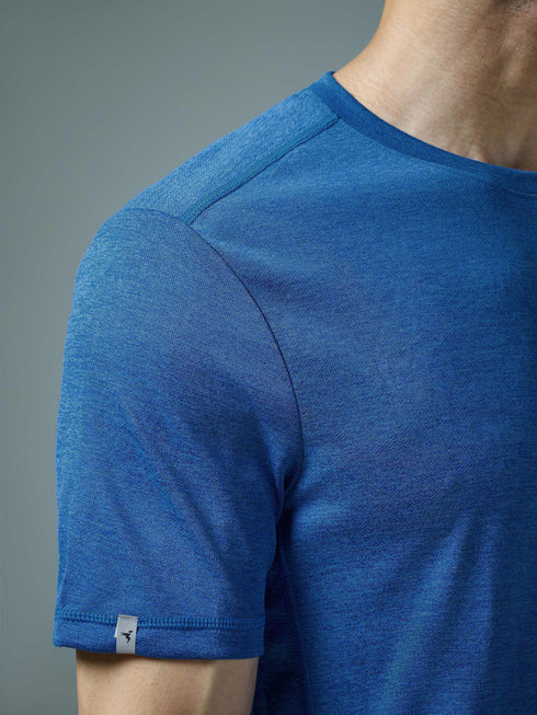 Men Solid Slim Fit Crew Neck T-shirt with DOUBLE COOL