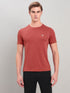 Men Solid Slim Fit Crew Neck T-shirt with DOUBLE COOL