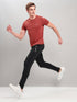 Men Solid Slim Fit Crew Neck T-shirt with DOUBLE COOL
