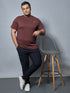 Men Plus Size Solid Slim Fit Crew Neck T-shirt with DOUBLE COOL