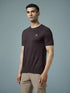 Men Solid Slim Fit Crew Neck T-shirt with DOUBLE COOL