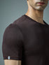 Men Solid Slim Fit Crew Neck T-shirt with DOUBLE COOL