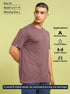 Men Solid Slim Fit Crew Neck T-shirt with DOUBLE COOL