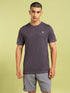 Men Solid Slim Fit Crew Neck T-shirt with DOUBLE COOL