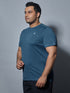 Men Plus Size Solid Slim Fit Crew Neck T-shirt with DOUBLE COOL