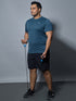 Men Plus Size Solid Slim Fit Crew Neck T-shirt with DOUBLE COOL