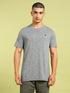 Men Solid Slim Fit Crew Neck T-shirt with DOUBLE COOL