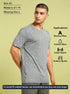 Men Solid Slim Fit Crew Neck T-shirt with DOUBLE COOL