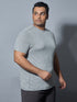 Men Plus Size Solid Slim Fit Crew Neck T-shirt with DOUBLE COOL