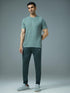 Men Solid Slim Fit Crew Neck T-shirt with DOUBLE COOL