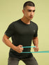 Men Solid Slim Fit Crew Neck T-shirt with DOUBLE COOL