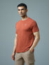 Men Solid Slim Fit Crew Neck T-shirt with DOUBLE COOL