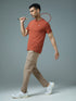 Men Solid Slim Fit Crew Neck T-shirt with DOUBLE COOL