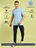 Men Solid Slim Fit Crew Neck T-shirt with DOUBLE COOL