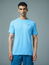 Men Solid Slim Fit Crew Neck T-shirt with DOUBLE COOL