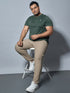Men Plus Size Solid Slim Fit Crew Neck T-shirt with DOUBLE COOL