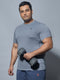 Men Plus Size Solid Slim Fit Crew Neck T-shirt with DOUBLE COOL
