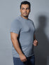 Men Plus Size Solid Slim Fit Crew Neck T-shirt with DOUBLE COOL