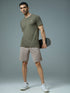 Men Solid Slim Fit Crew Neck T-shirt with DOUBLE COOL
