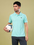 Men Melange Slim Fit Polo T-shirt with DOUBLE COOL