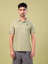 Men Melange Slim Fit Polo T-shirt with DOUBLE COOL