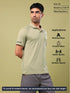 Men Melange Slim Fit Polo T-shirt with DOUBLE COOL