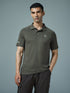 Men Melange Slim Fit Polo T-shirt with DOUBLE COOL