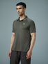 Men Melange Slim Fit Polo T-shirt with DOUBLE COOL