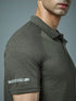 Men Melange Slim Fit Polo T-shirt with DOUBLE COOL