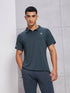 Men Melange Slim Fit Polo T-shirt with DOUBLE COOL