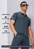 Men Melange Slim Fit Polo T-shirt with DOUBLE COOL