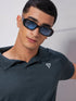 Men Melange Slim Fit Polo T-shirt with DOUBLE COOL