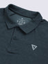 Men Melange Slim Fit Polo T-shirt with DOUBLE COOL