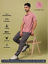 Men Melange Slim Fit Polo T-shirt with DOUBLE COOL