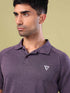 Men Melange Slim Fit Polo T-shirt with DOUBLE COOL