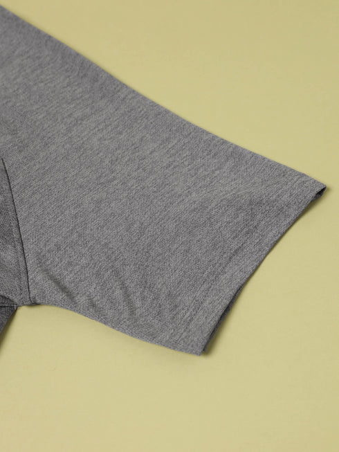 Men Melange Slim Fit Polo T-shirt with DOUBLE COOL