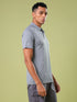Men Melange Slim Fit Polo T-shirt with DOUBLE COOL