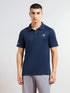 Men Melange Slim Fit Polo T-shirt with DOUBLE COOL