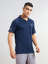 Men Melange Slim Fit Polo T-shirt with DOUBLE COOL