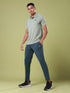 Men Melange Slim Fit Polo T-shirt with DOUBLE COOL