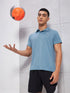 Men Melange Slim Fit Polo T-shirt with DOUBLE COOL